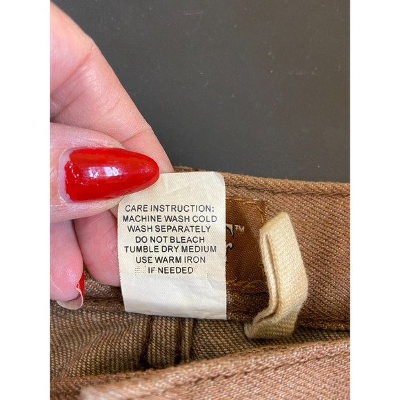 THE HABAND TAILGATER PANTS Mens 54 Orangey Brown color Denim SHORTENED - Picture 7 of 10